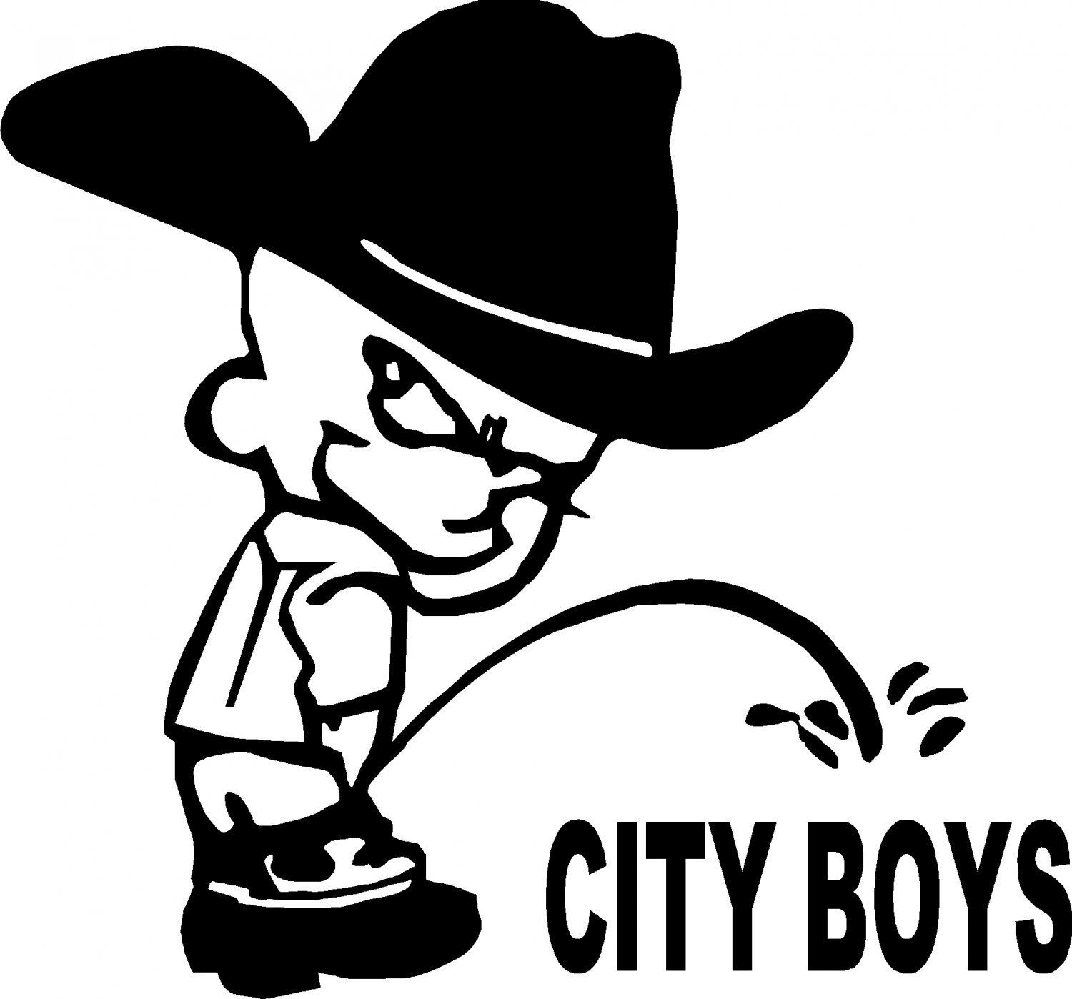 COUNTRY BOY PEE ON CITY BOYS 10+" wide! VINYL DECAL STICKER