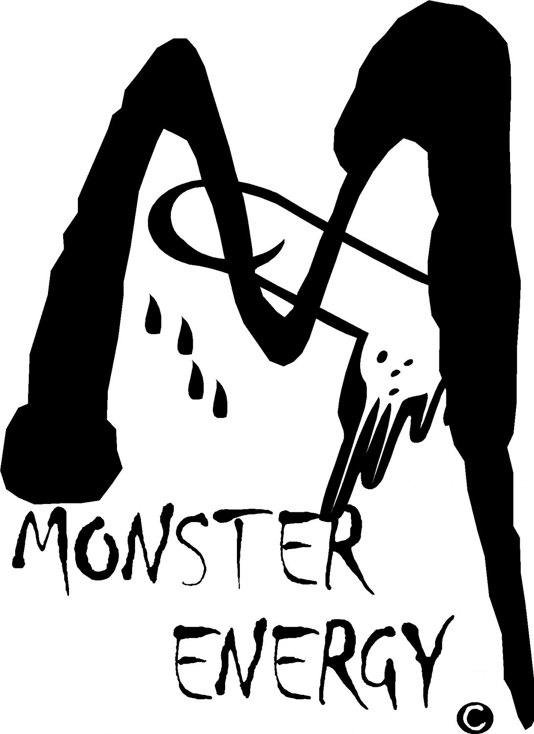 monster penis sexual staying power vinyl decal sticker almost 8" tall!