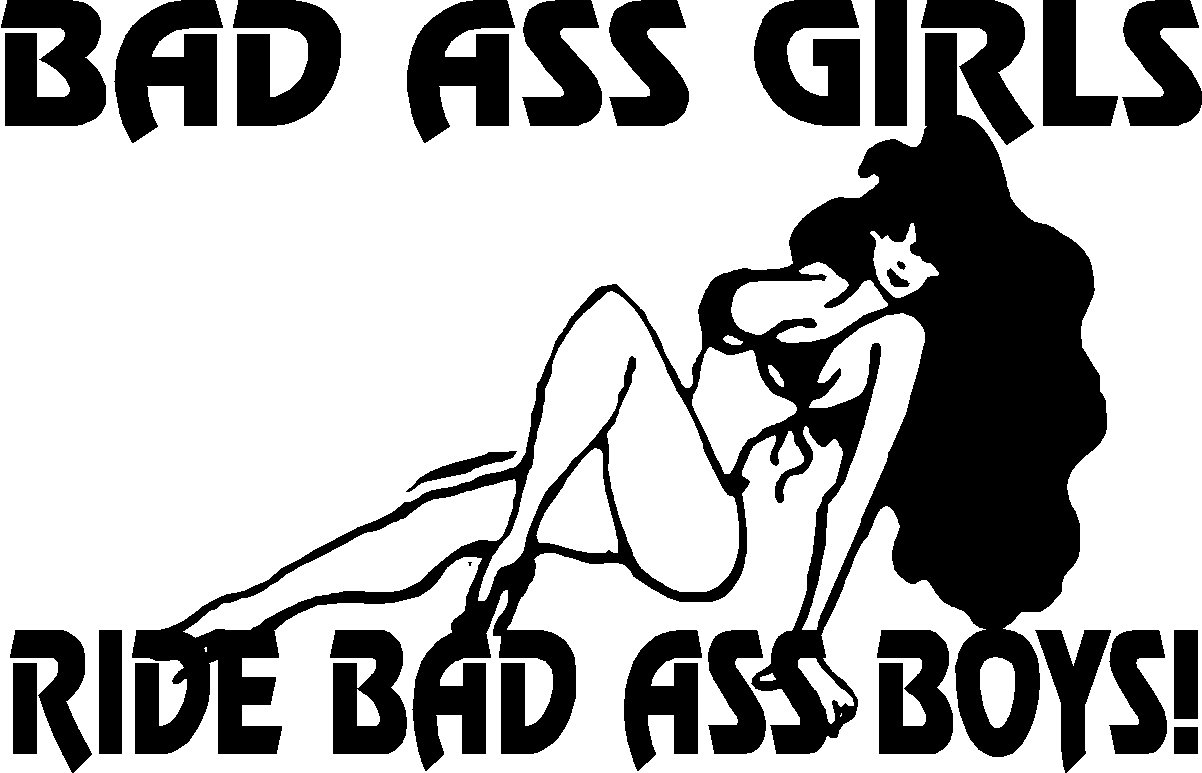 Ford bad ass girls drive bad ass toys decal
