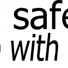 be safe sleep with a cop vinyl decal sticker 8"!!