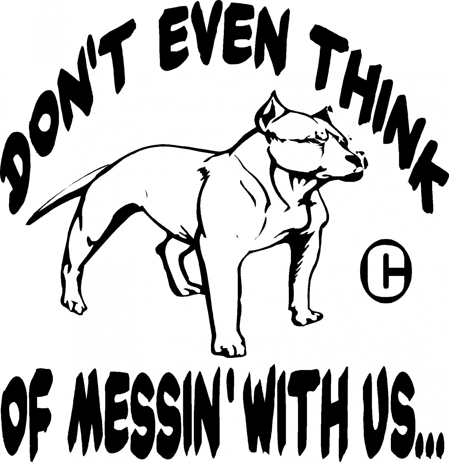 PIT BULL WATCHDOG LOVE MASTER GUARD PROTECTION VINYL DECAL