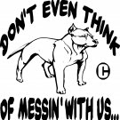 PIT BULL WATCHDOG LOVE MASTER GUARD PROTECTION VINYL DECAL