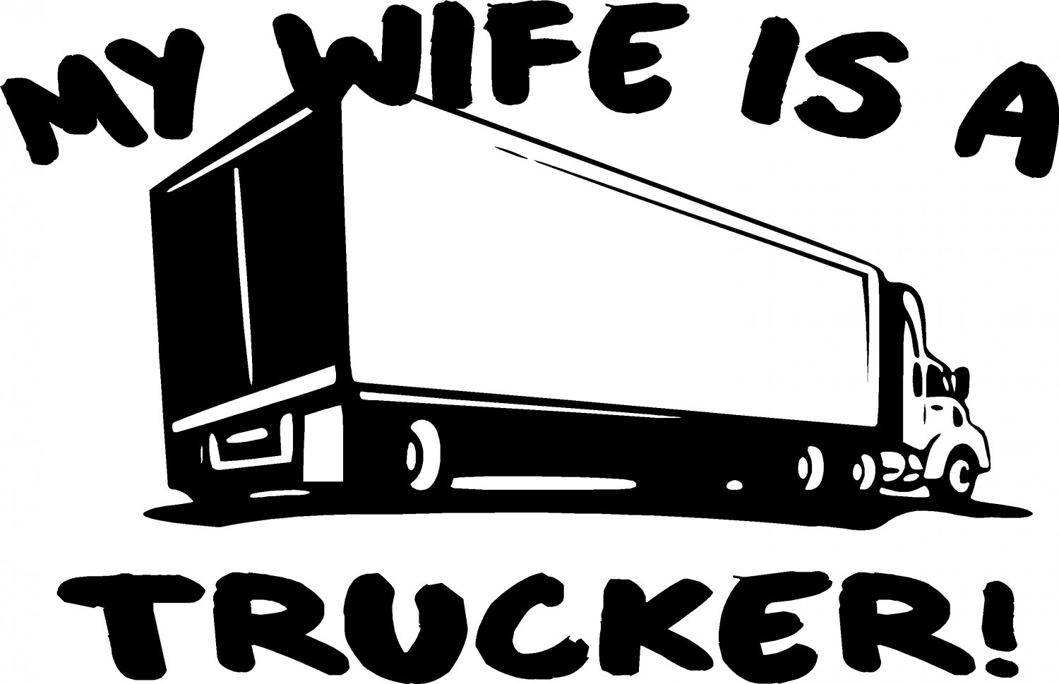 trucker truckin woman driving trucks my wife is a trucker vinyl decal sticker