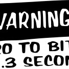 zero to bitch in 2.3 seconds vinyl decal sticker 7" wide!!