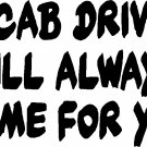 cab driver limo taxi taxicab vinyl decal sticker