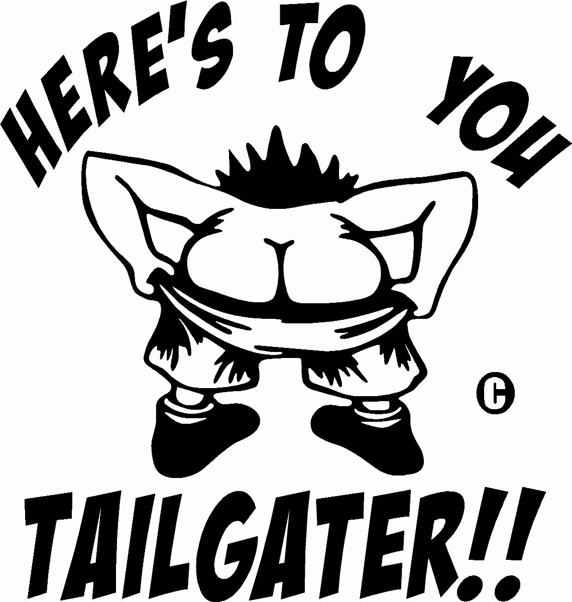 TAILGATING TAILGATER FUNNY VINYL DECAL STICKER