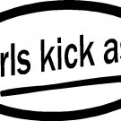 GIRLS KICK ASS VINYL DECAL STICKER
