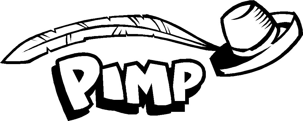 PIMP VINYL DECAL STICKER 8.5" WIDE!