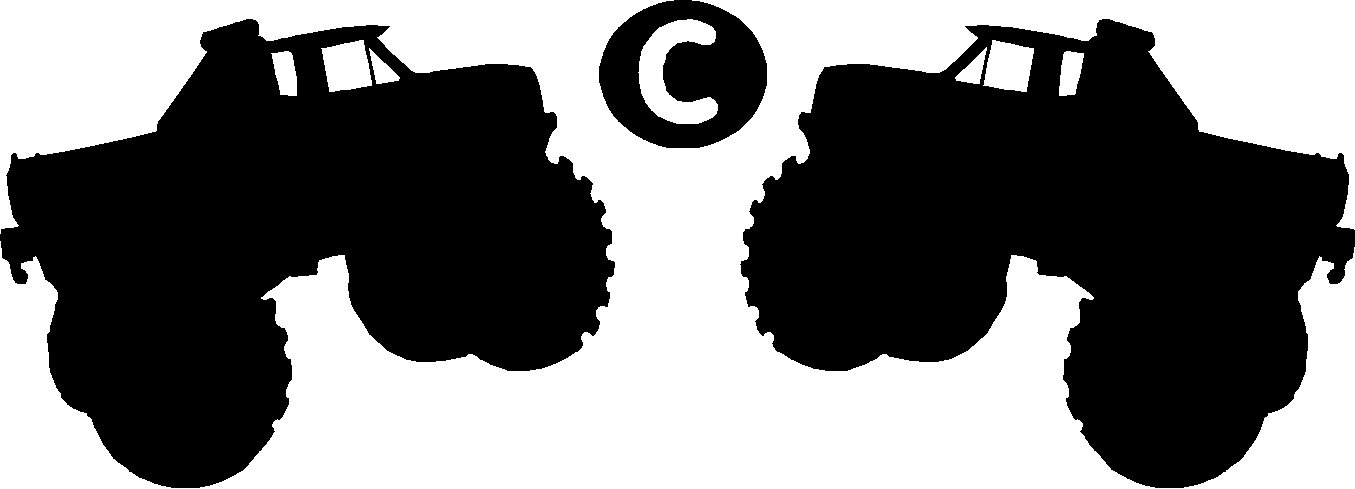 4X4 OFF ROAD FOUR WHEELIN MONSTER TRUCK VINYL DECAL STICKERS SET OF 2