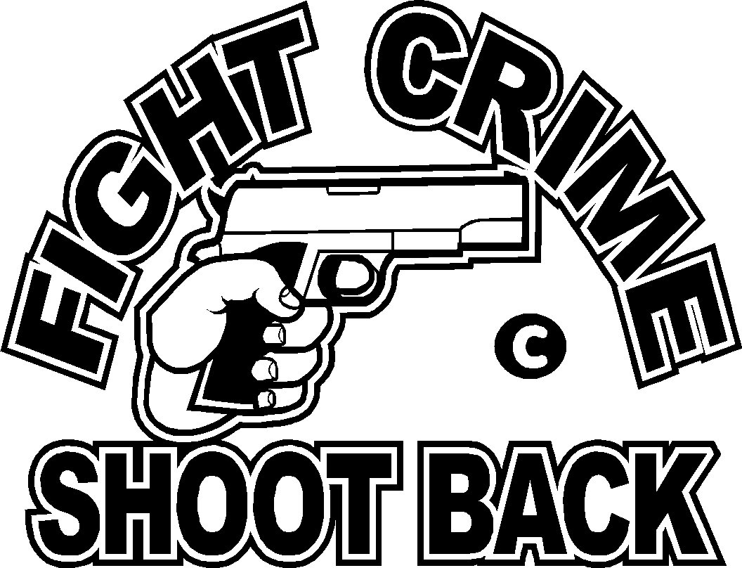 FIGHT CRIME SHOOT BACK NRA SELF DEFENSE vinyl decal sticker7" wide!