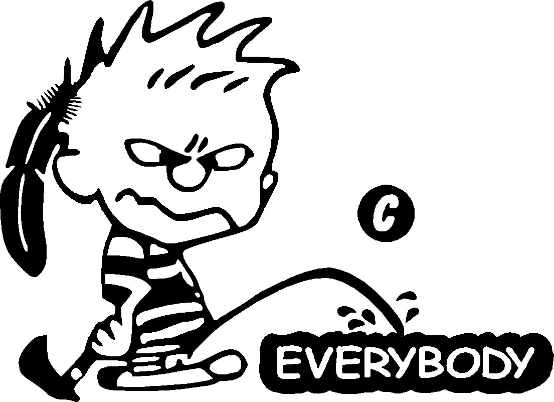 NATIVE AMERICAN INDIAN PEE PISS ON EVERYONE VINYL DECAL STICKER