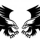 EAGLE LANDING AMERICAN SET OF 2 VINYL DECAL STICKERS FLIPPED