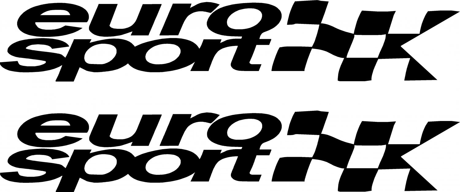 euro sport set of 2-8.5" wide vinyl decals stickers