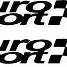 euro sport set of 2-8.5" wide vinyl decals stickers