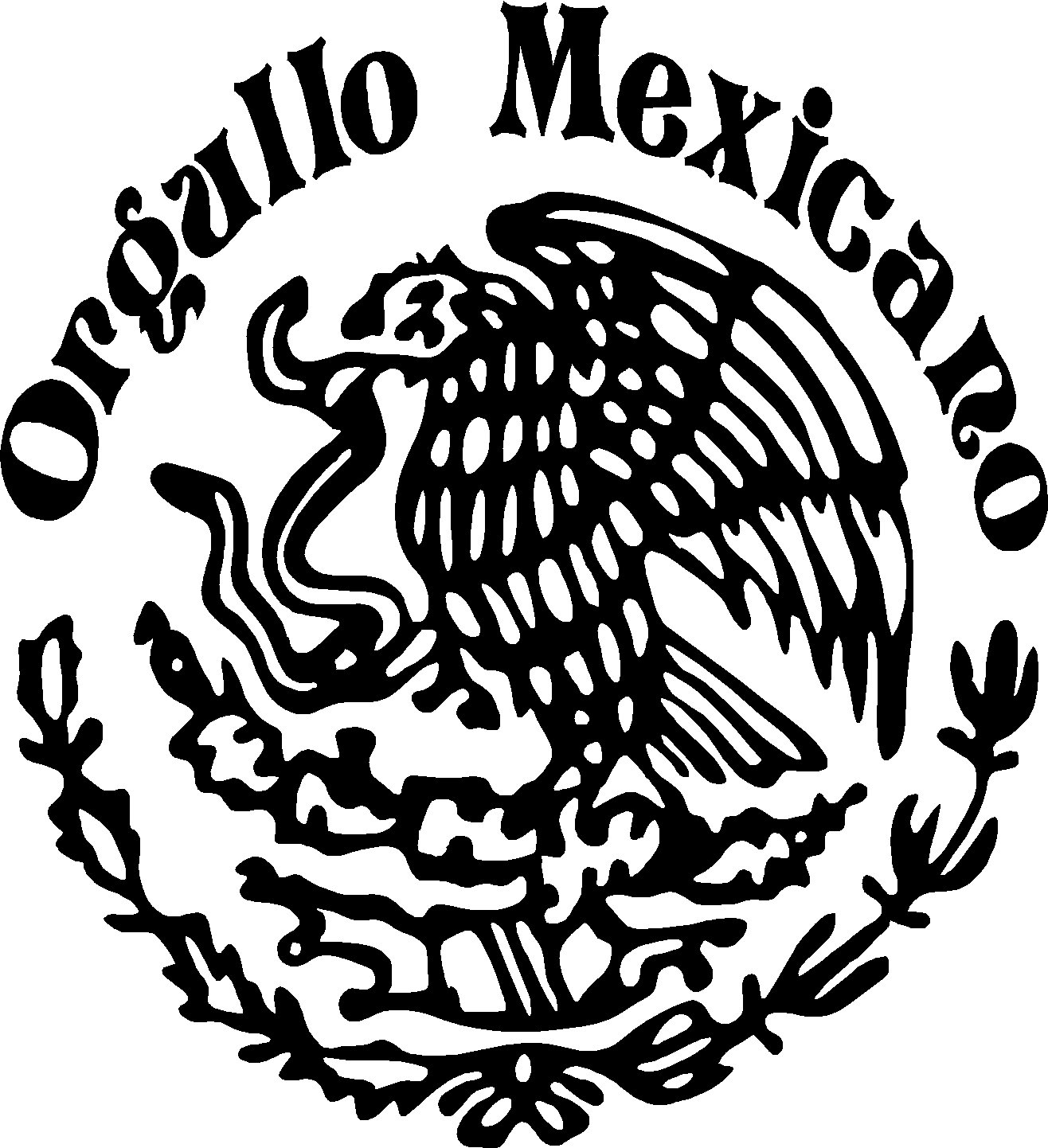 Orgullo Mexicano Proud Mexican Mexico Eagle LARGE 13/"x13/" SILVE...