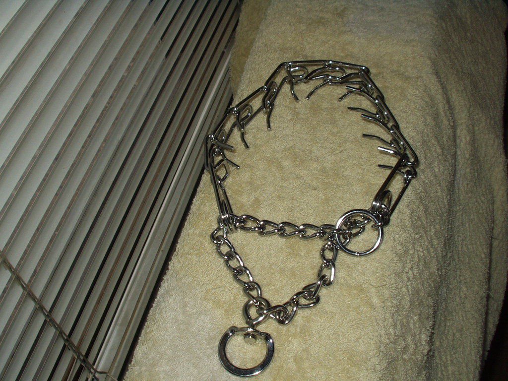 choker collar choke chain for dogs weighs 9 oz adjustable chrome cphoto