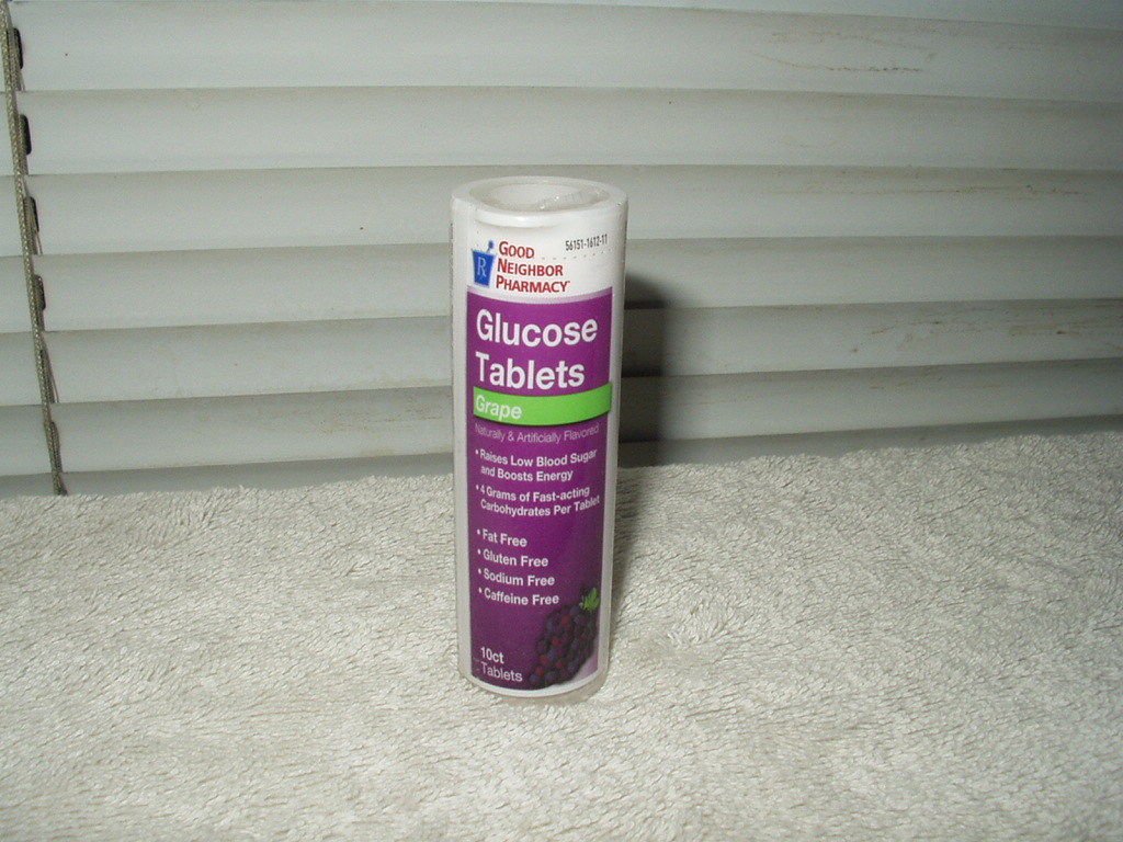 glucose tablets grape flavored 10 ct sealed good neighbor pharmacy brand