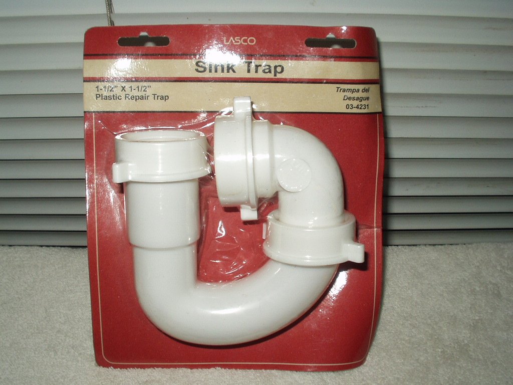 sink trap repair kit 1.5" x 1.5" plastic repair trap lasco #03-4231