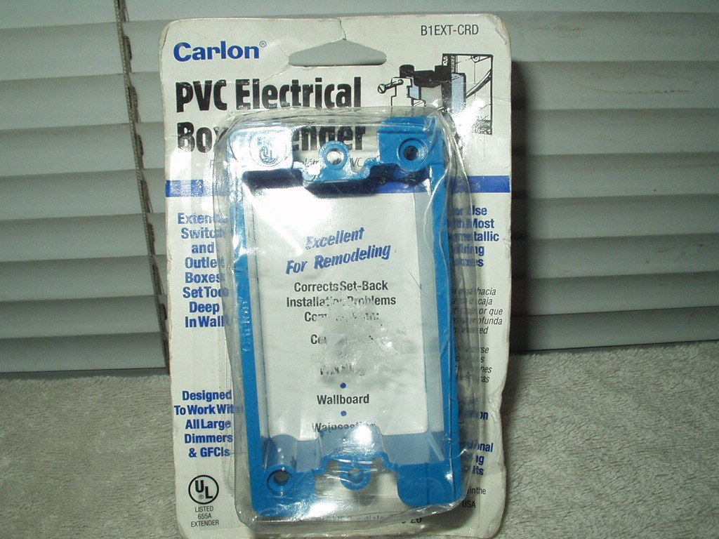 Pvc Electrical Box Extender carlon #b1ext-crd blue use with non metal boxes