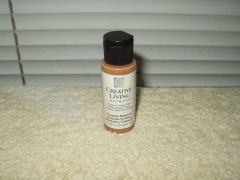 fabric paint-brush on toasted almond by creative living network 1oz