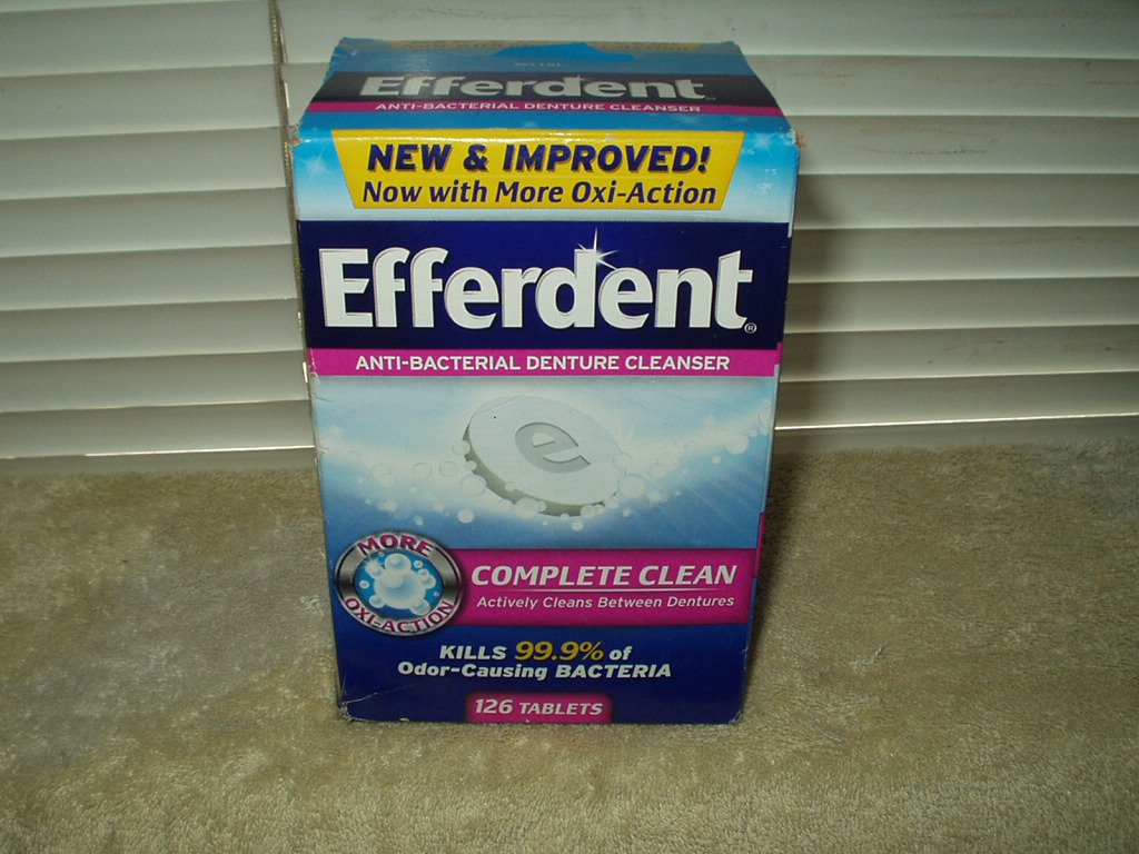 efferdent tablets denture cleanser sealed box of 126