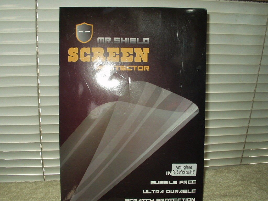 mr. shield anti glare screen protector for surface pro3 12" lot of 2 in the pack