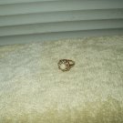 sarah coventry ring sim. white pearl gold tone approx 23/32" W missing 1 stone