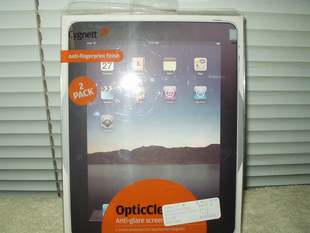 cygnett opticclear APPLE IPAD 1 anti glare screen protector 1 ea #cy0037csagl