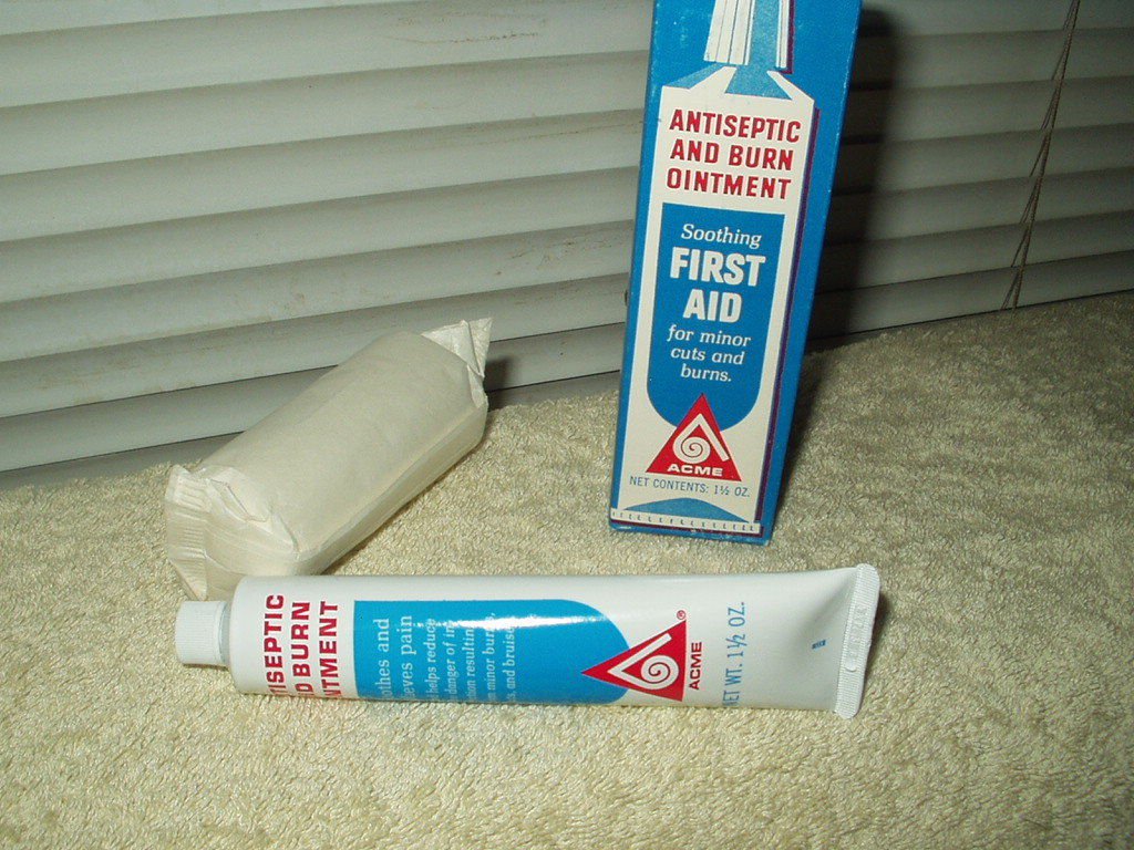 acme antiseptic & burn ointment 1.5 oz + 3" wide sealed cotton bandage wrap