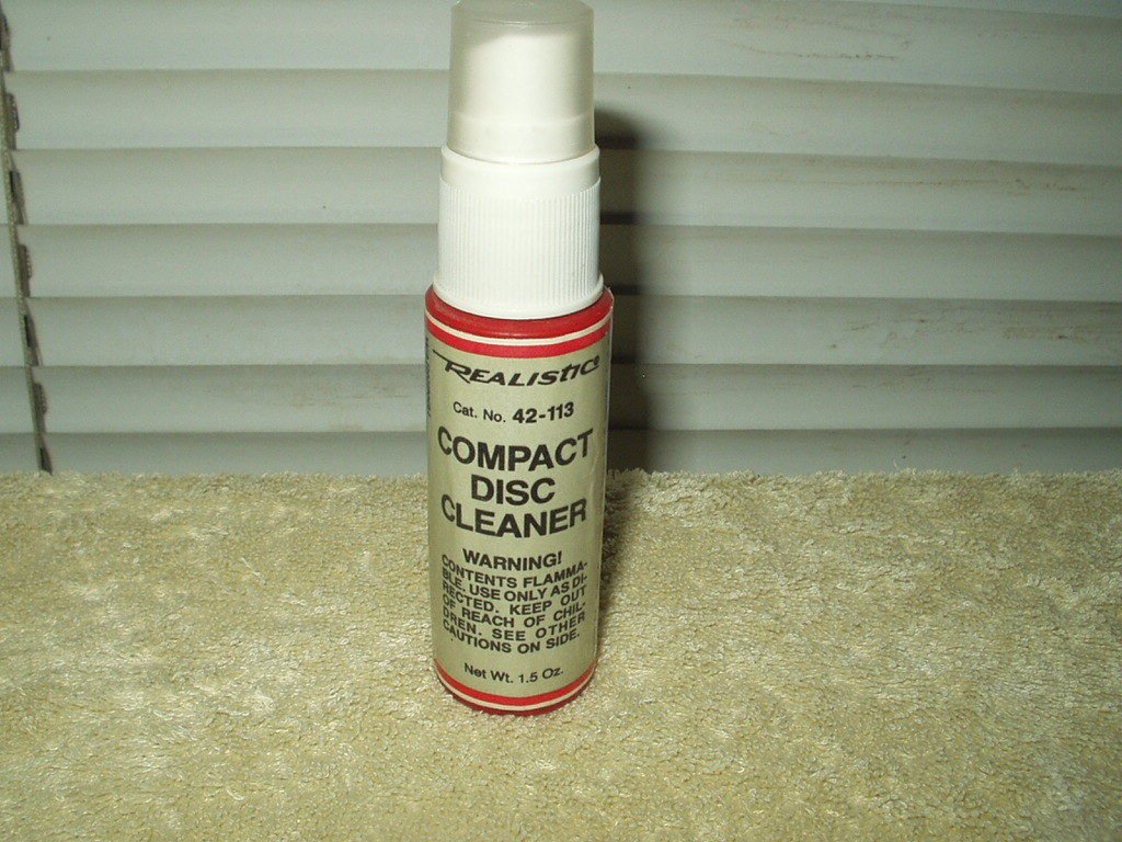 vintage radio shack compact disc cleaner fluid realistic #42-113 1.5 oz