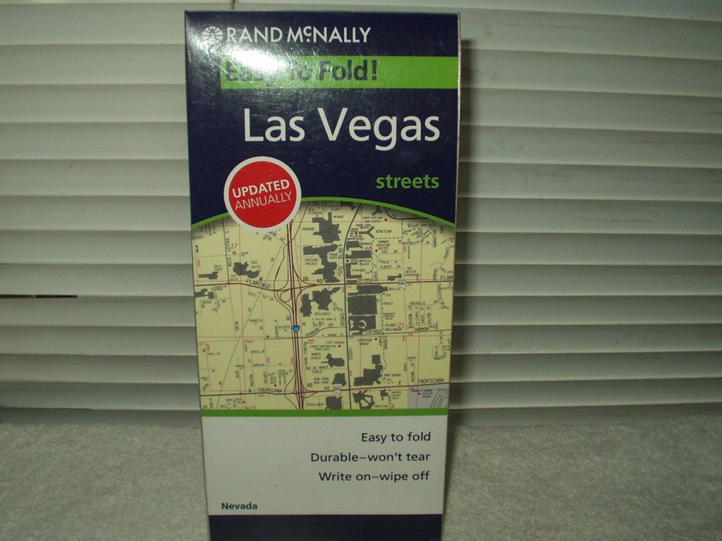 rand mcnally las vegas nevada street map laminated 2008