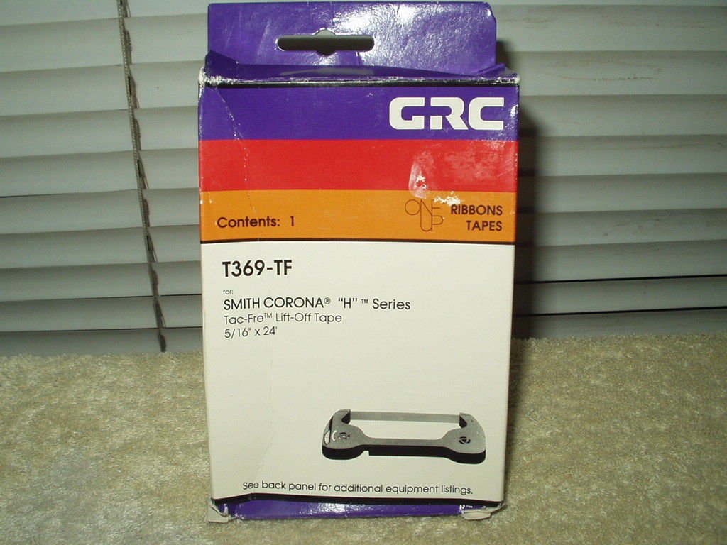 tac-fre lift-off tape # t369-tf smith corona h series 5/15" x 24' general ribbon