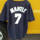new york yankees mickey mantle t-shirt #7 XL cooperstown collection majestic