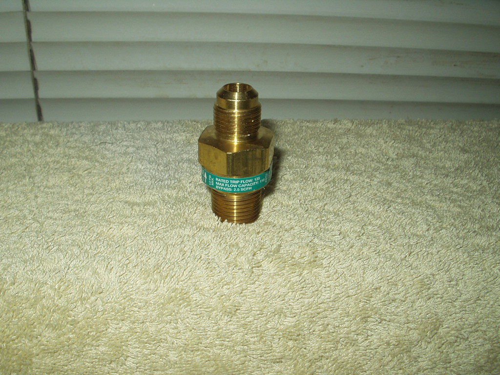 Gas Appliance brass Excess Flow Valve Series 1550 113016 safety bypass valve