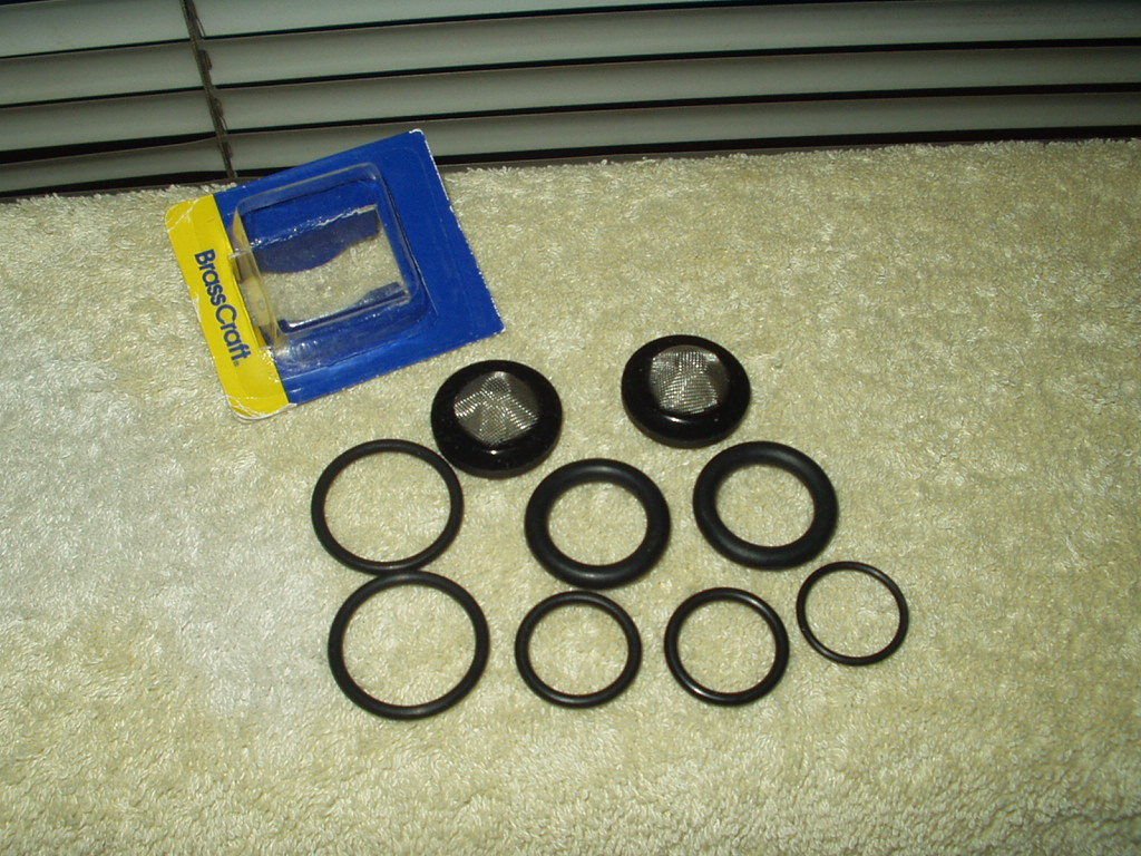 plumbing washer faucet o-rings 7 ea brasscraft ron-vik 2 ea gasket screens