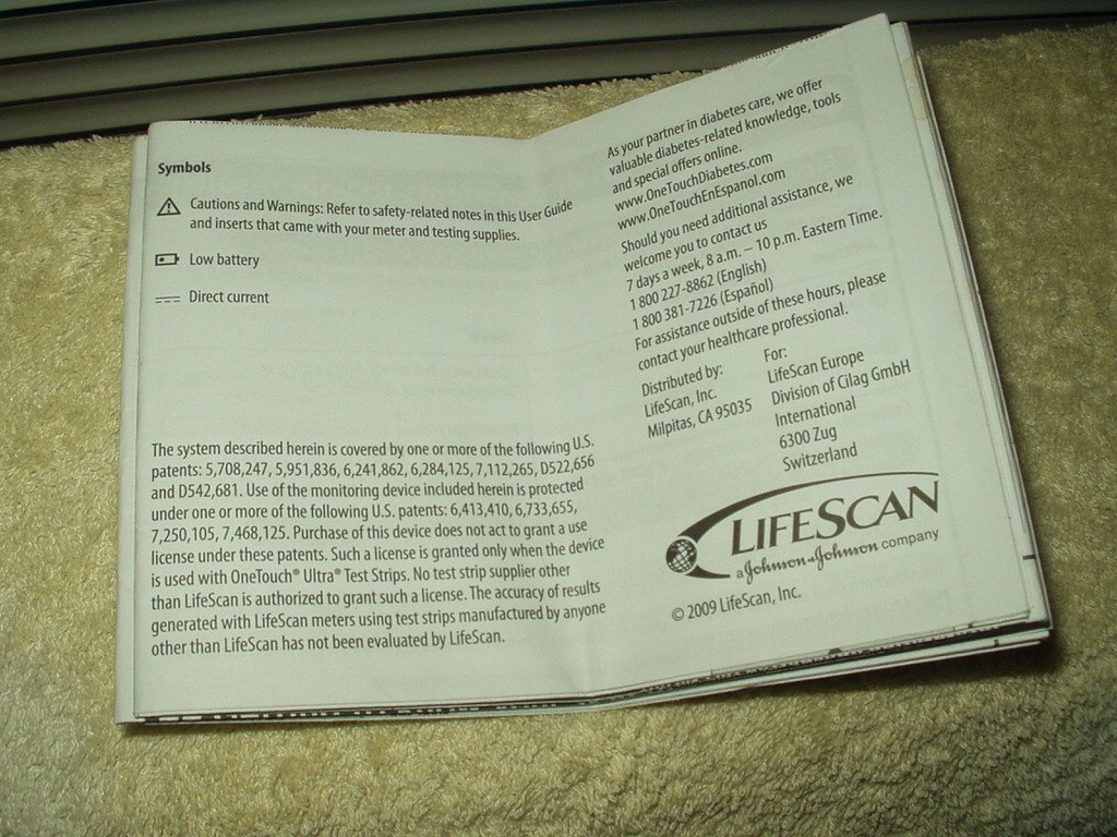 lifescan onetouch ultra 2 ultra2 glucose monitor users guide only