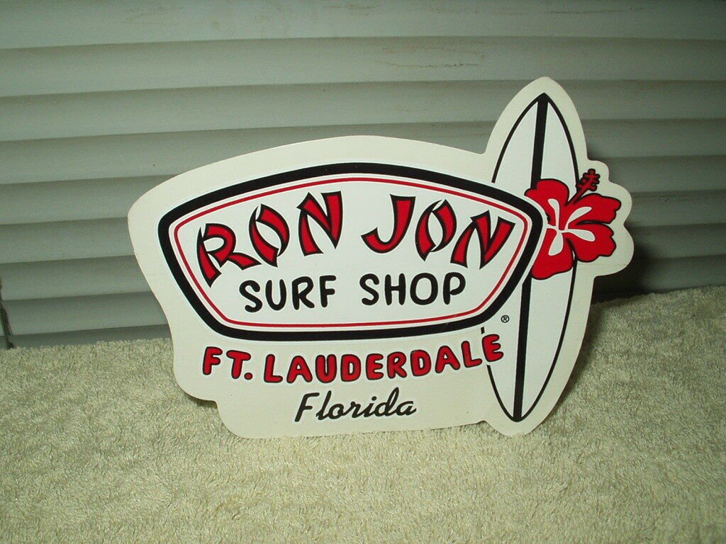 ron jon surf shop ft. lauderdale florida approx 6.25" x 5" sticker authentic
