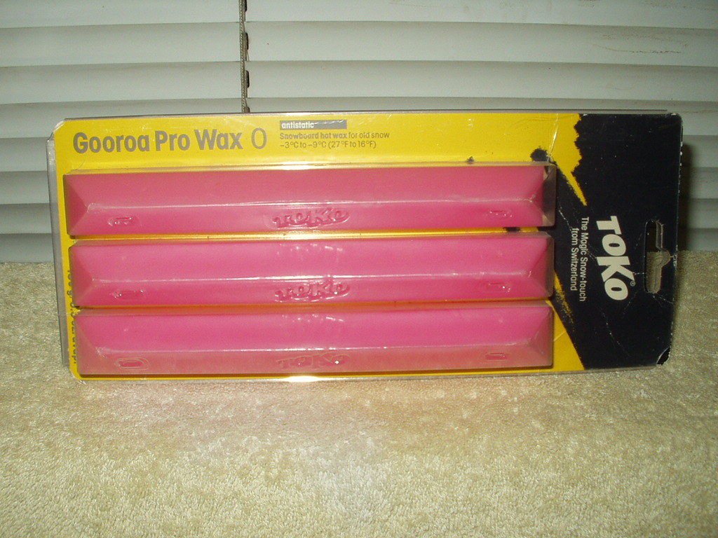 toko snowboard ski gooroa pro hot wax o 1-3 stick pack per order old snow