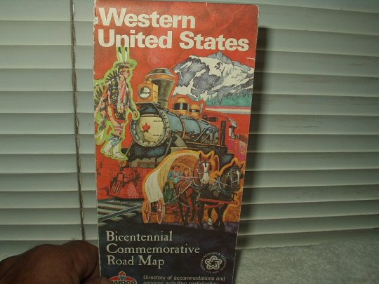 amoco western united states bicentennial commemorative road map 1976