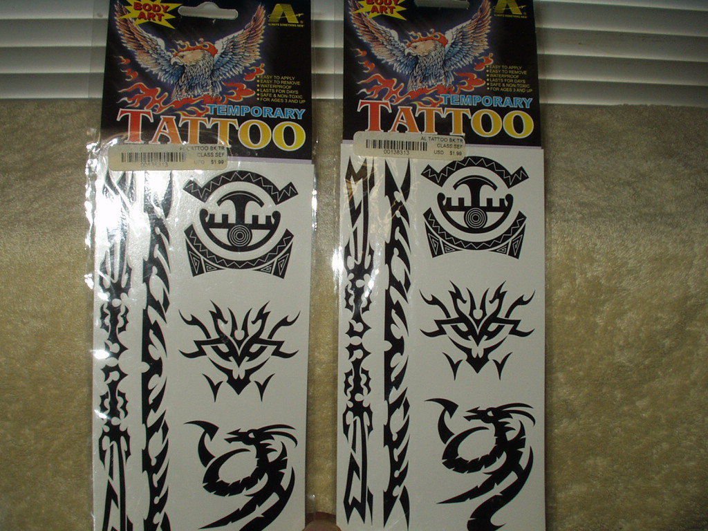 tattoo temporary body art removable 2 sets of 5 ea. us shipper by al tattoo # tn264
