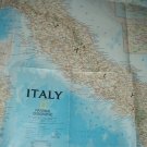 map of italy 22.75" wide x 34" tall national geographic reprinted 2007 2 sides