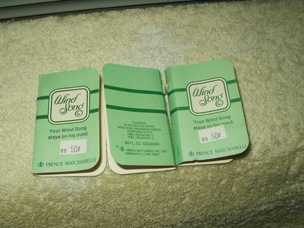 vtg wind song cologne prince matchabelli lot of 3 samples approx .07 oz total