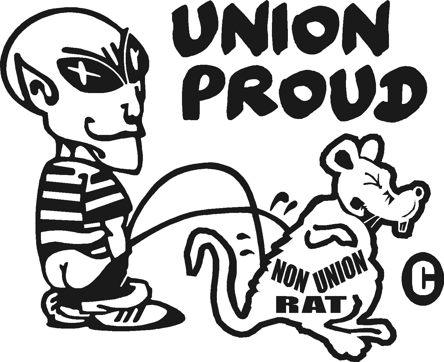 pro union teamster electrician trucker postal grocery engineer vinyl sticker