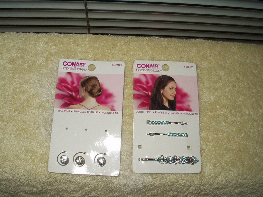 HAIRPINS-3 #57188 BOBBY PINS-3 #58601 CONAIR SOPHISTICATES 6 PIECES TOTAL