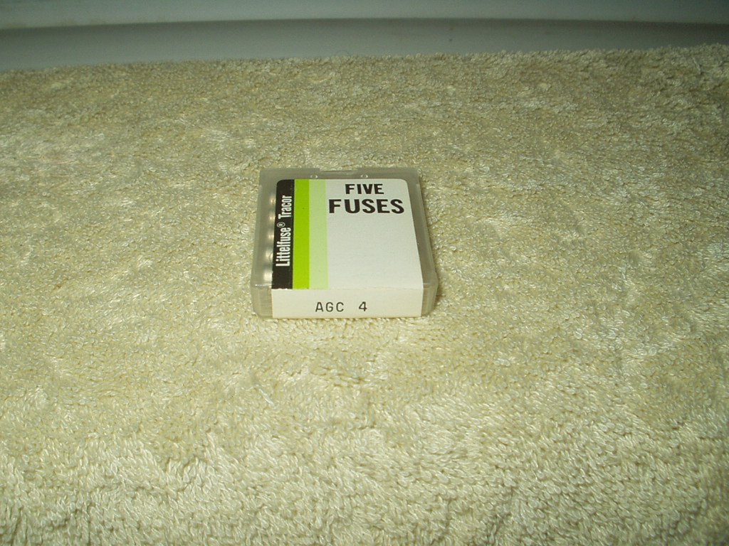 agc-4 littlefuse lot of 5 each 4 amp fuses
