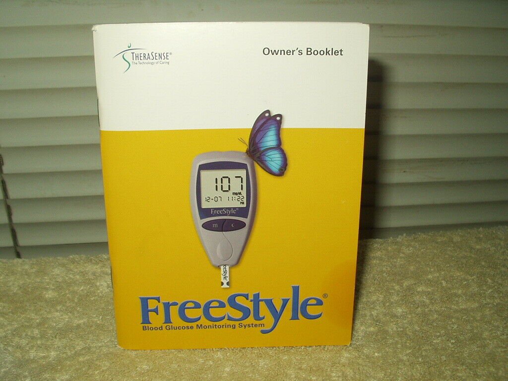 Freestyle Therasense Glucose Meter Monitor Manual Only In English