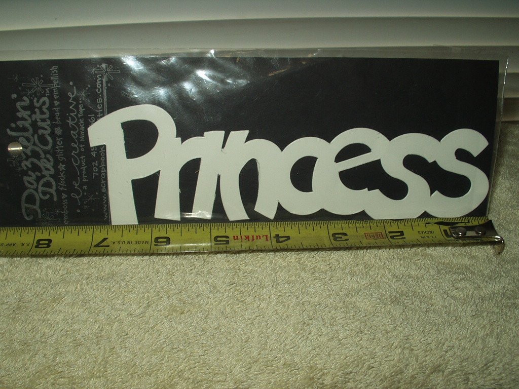 princess die cut crafting paper material design for scrapbooks etc no glue on this