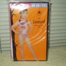pink leotard girl size m 8-10 sealed dance ballet 100% polyester