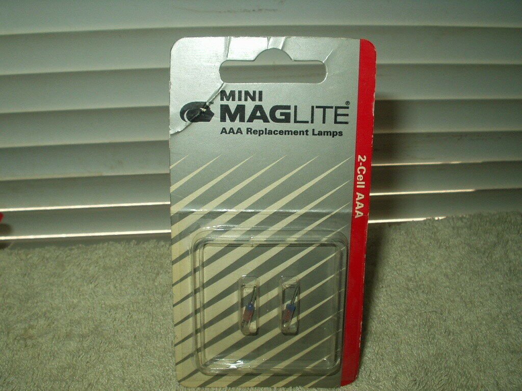 maglite aaa replacement lamps # LM3A001 2 packs with 2 in ea. per order 4 total
