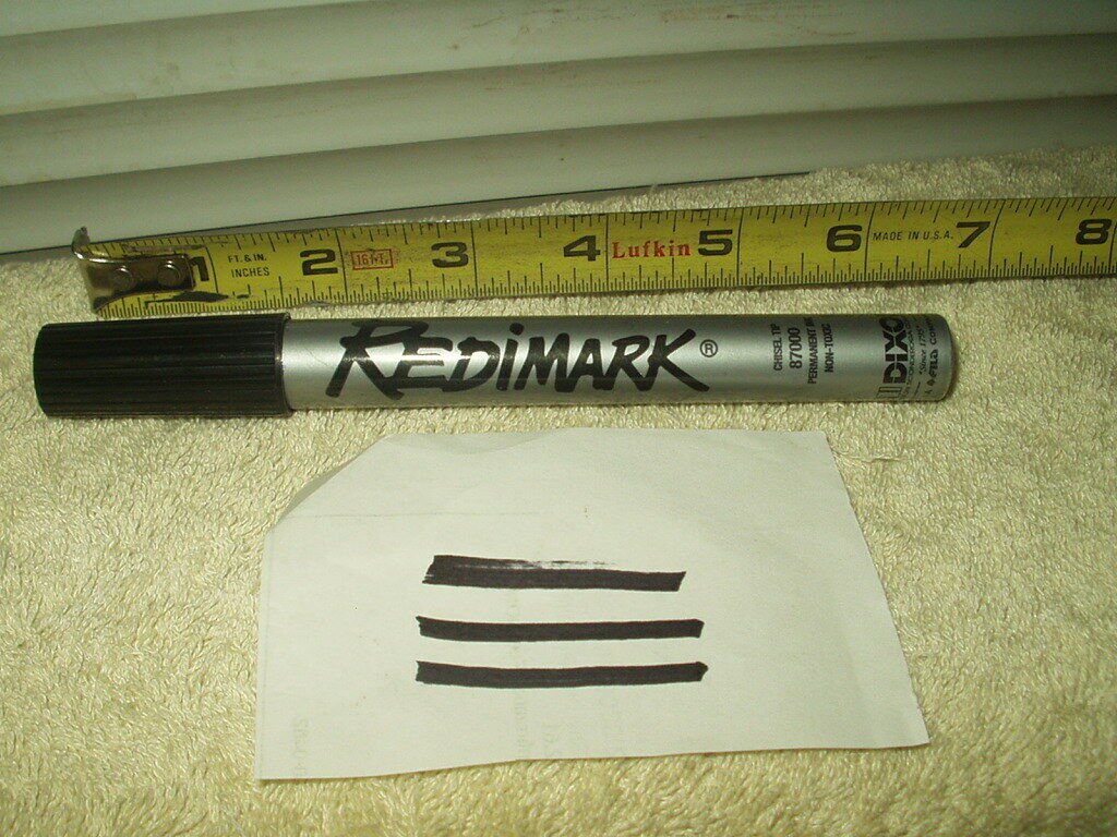 dixon redimark permanent chisel tip black marker #87000 non-toxic
